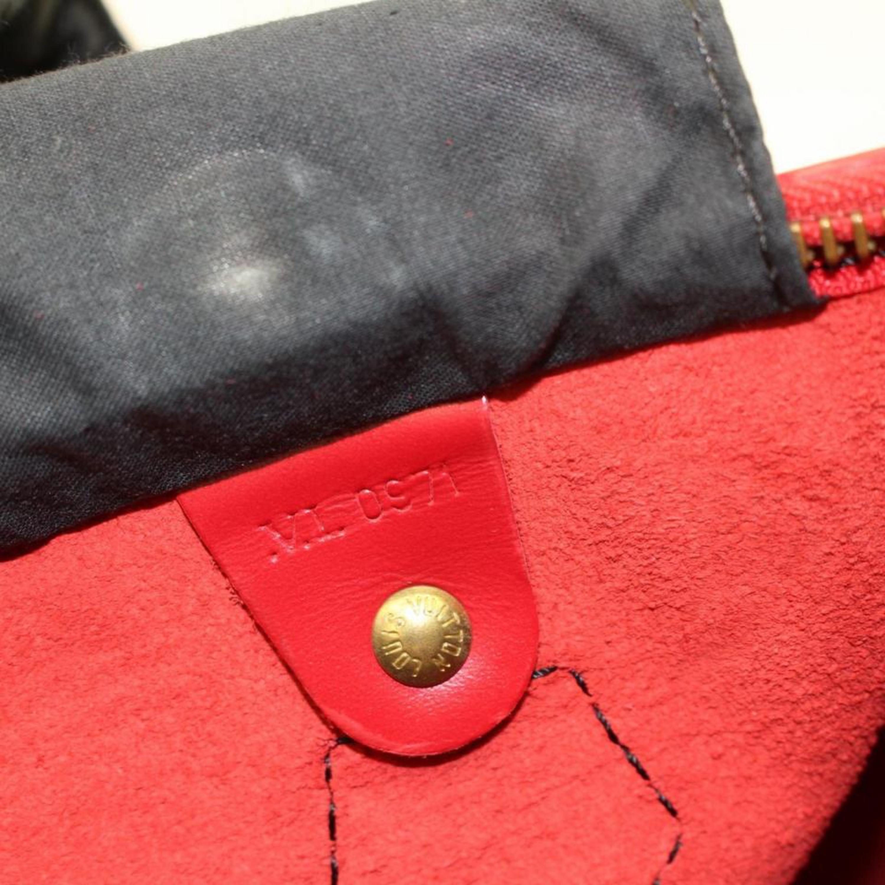 Louis Vuitton Speedy Epi 25 868169 Red Leather Satchel For Sale 8