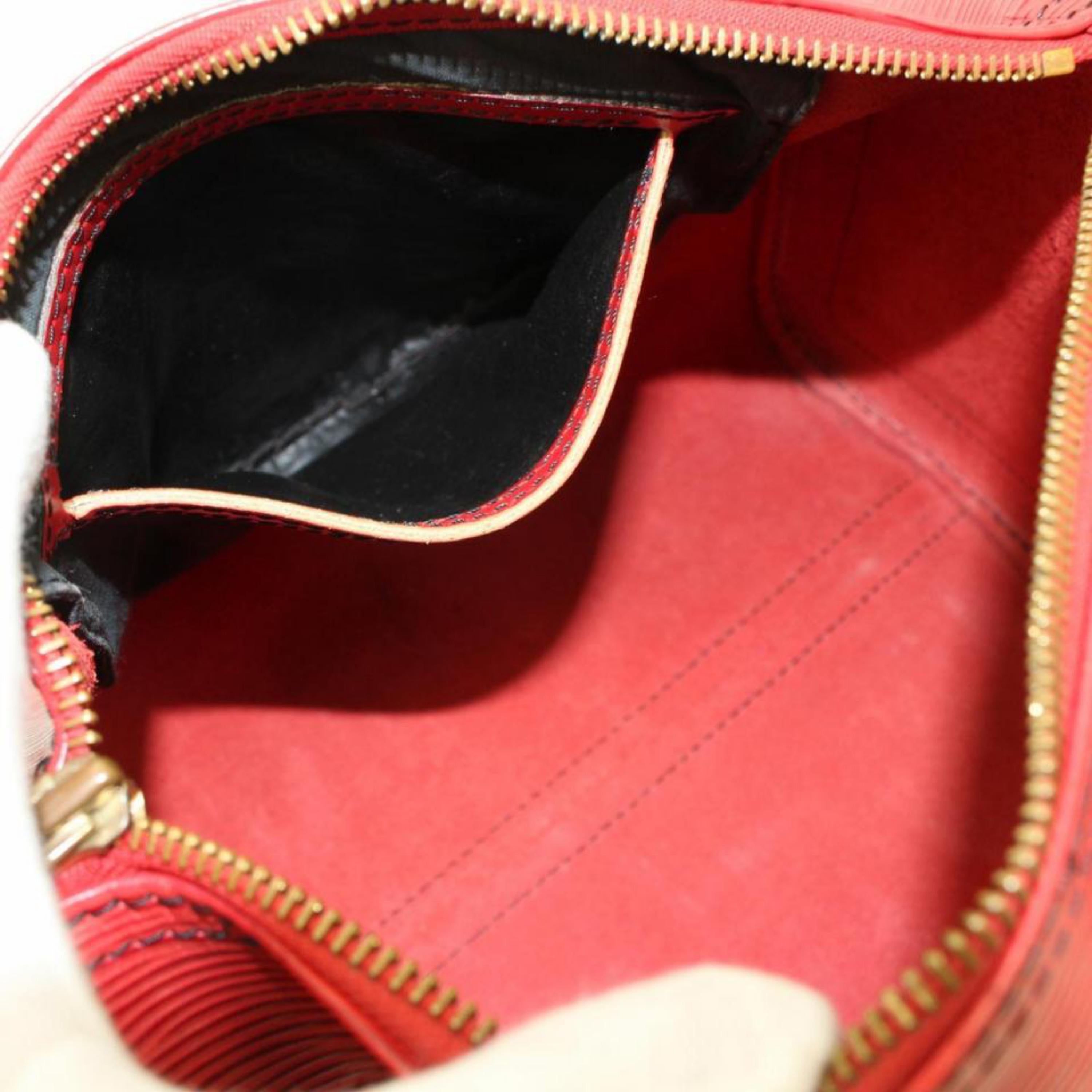 Louis Vuitton Speedy Epi 25 868169 Red Leather Satchel In Good Condition For Sale In Forest Hills, NY