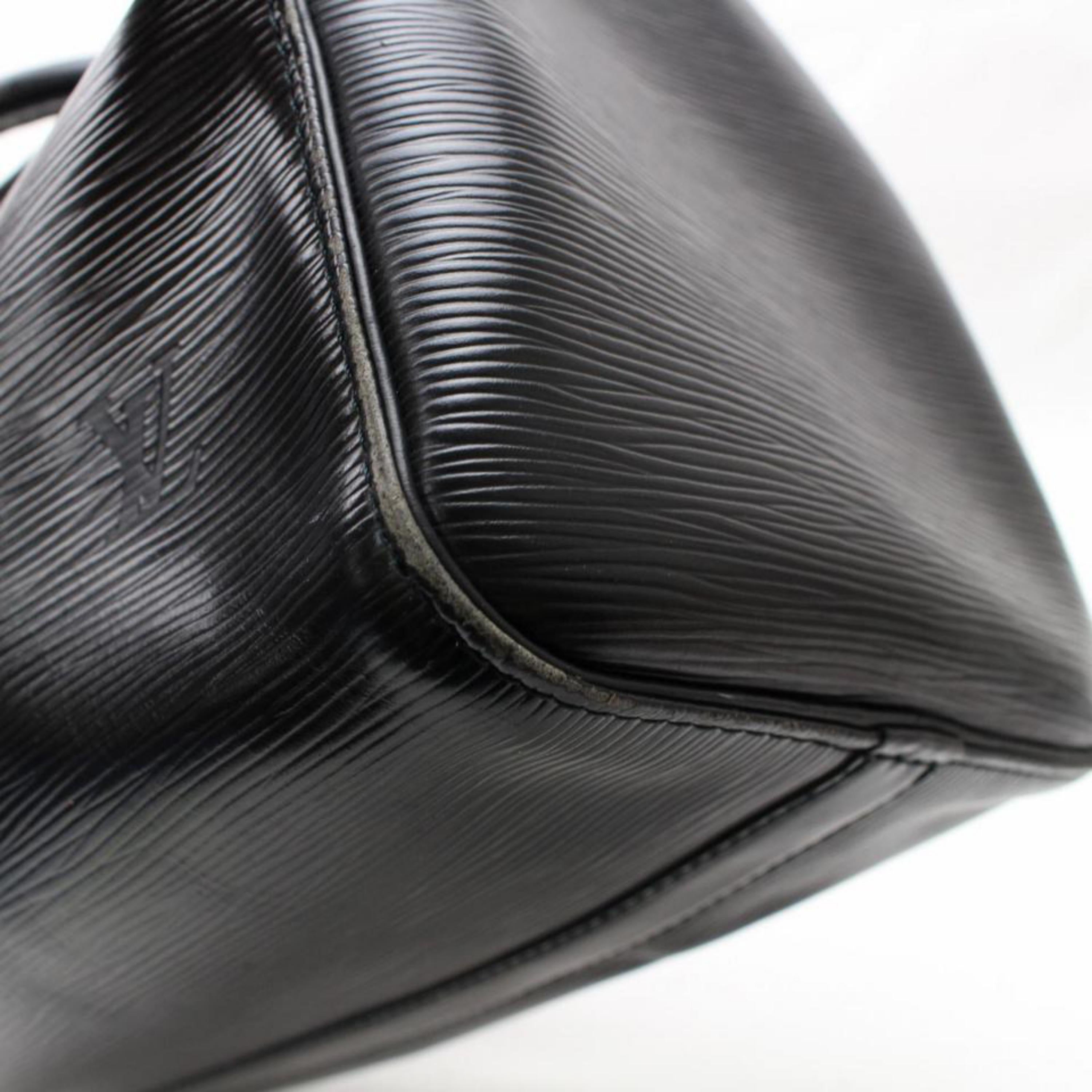 Louis Vuitton Speedy Epi Noir 30 867755 Black Leather Satchel For Sale 3