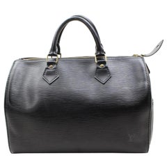 Louis Vuitton Speedy Epi Noir 30 867755 Black Leather Satchel