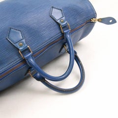 Louis Vuitton Speedy Epi Toledo 35 868324 Blue Leather Satchel