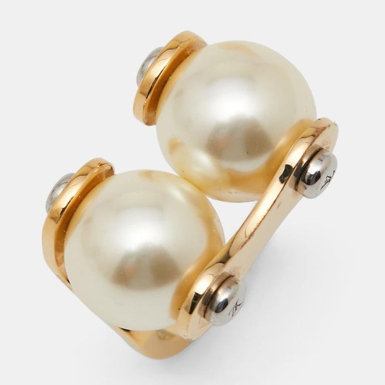 LOUIS VUITTON Speedy Pearl Ring Gold Tone | Luxity