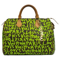 LOUIS VUITTON, Speedy Graffiti in green canvas