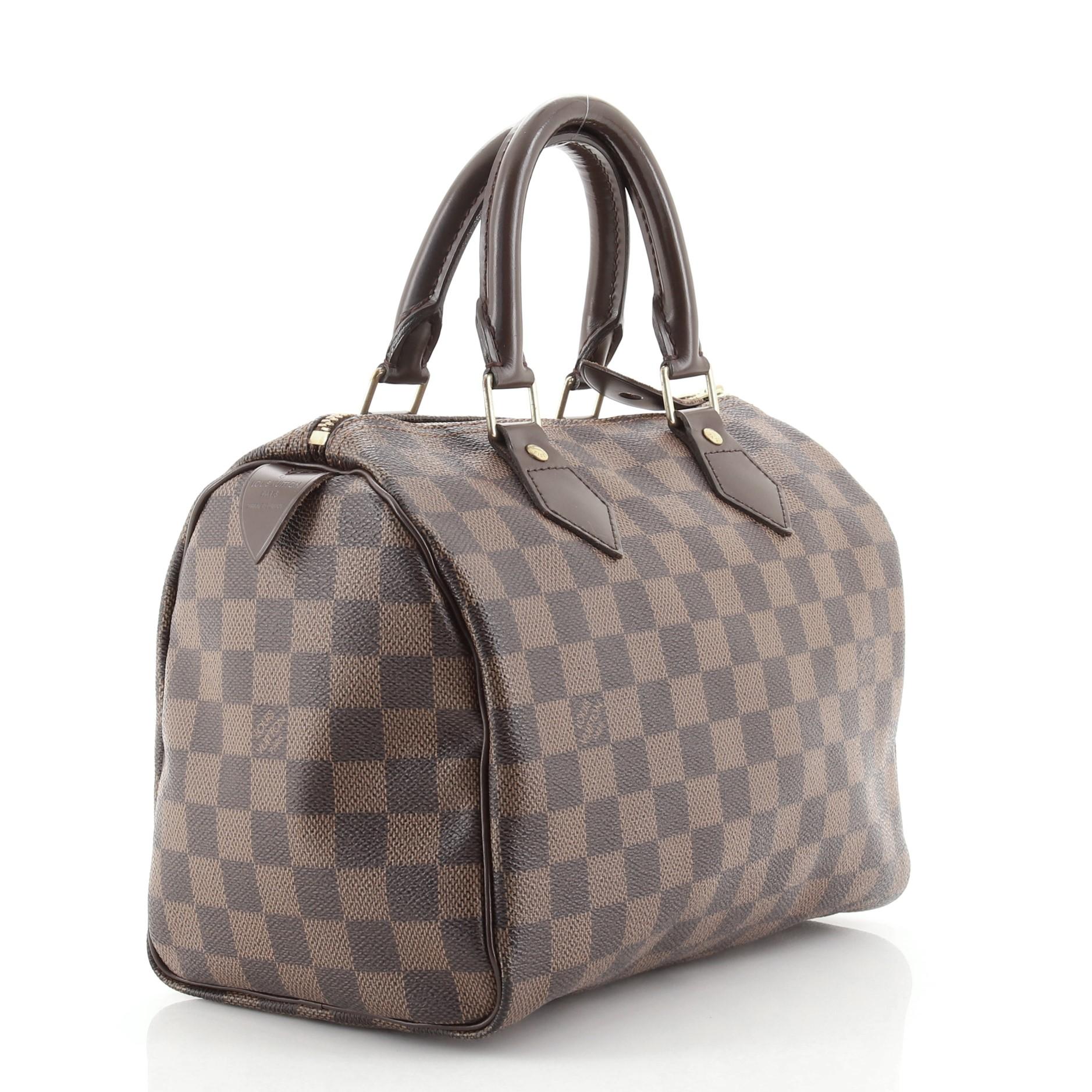 Gray Louis Vuitton Speedy Handbag Damier 25