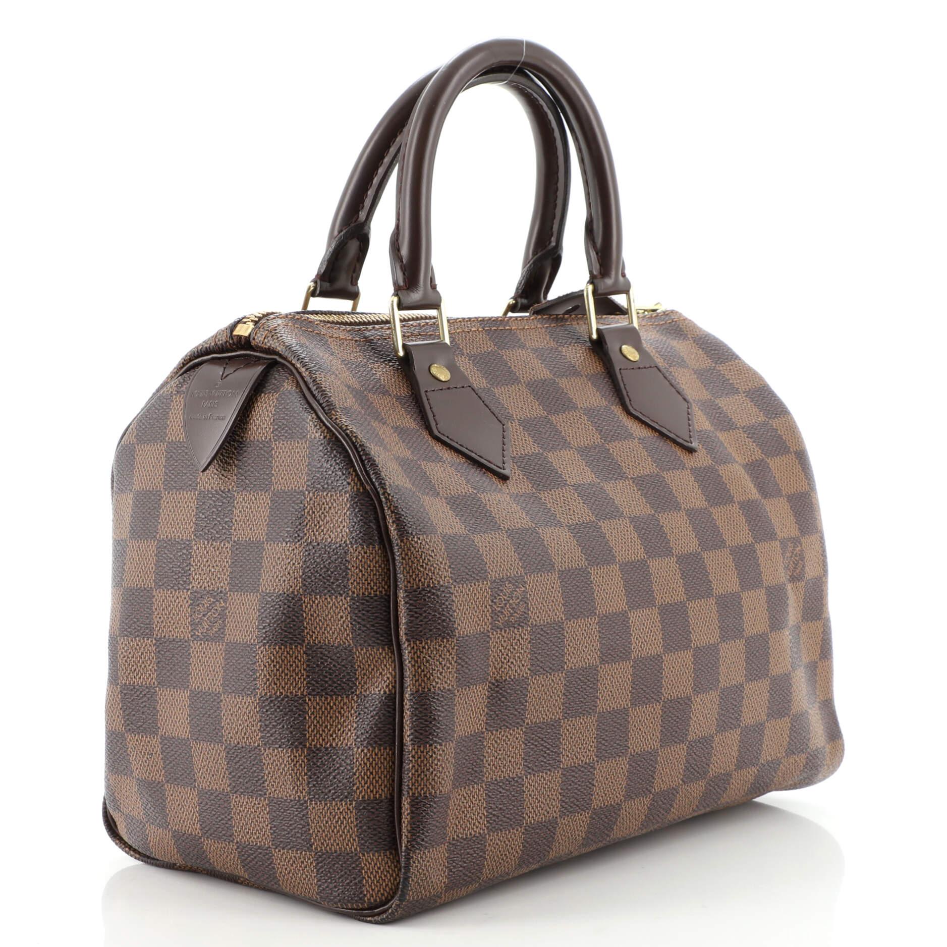 Black Louis Vuitton Speedy Handbag Damier 25