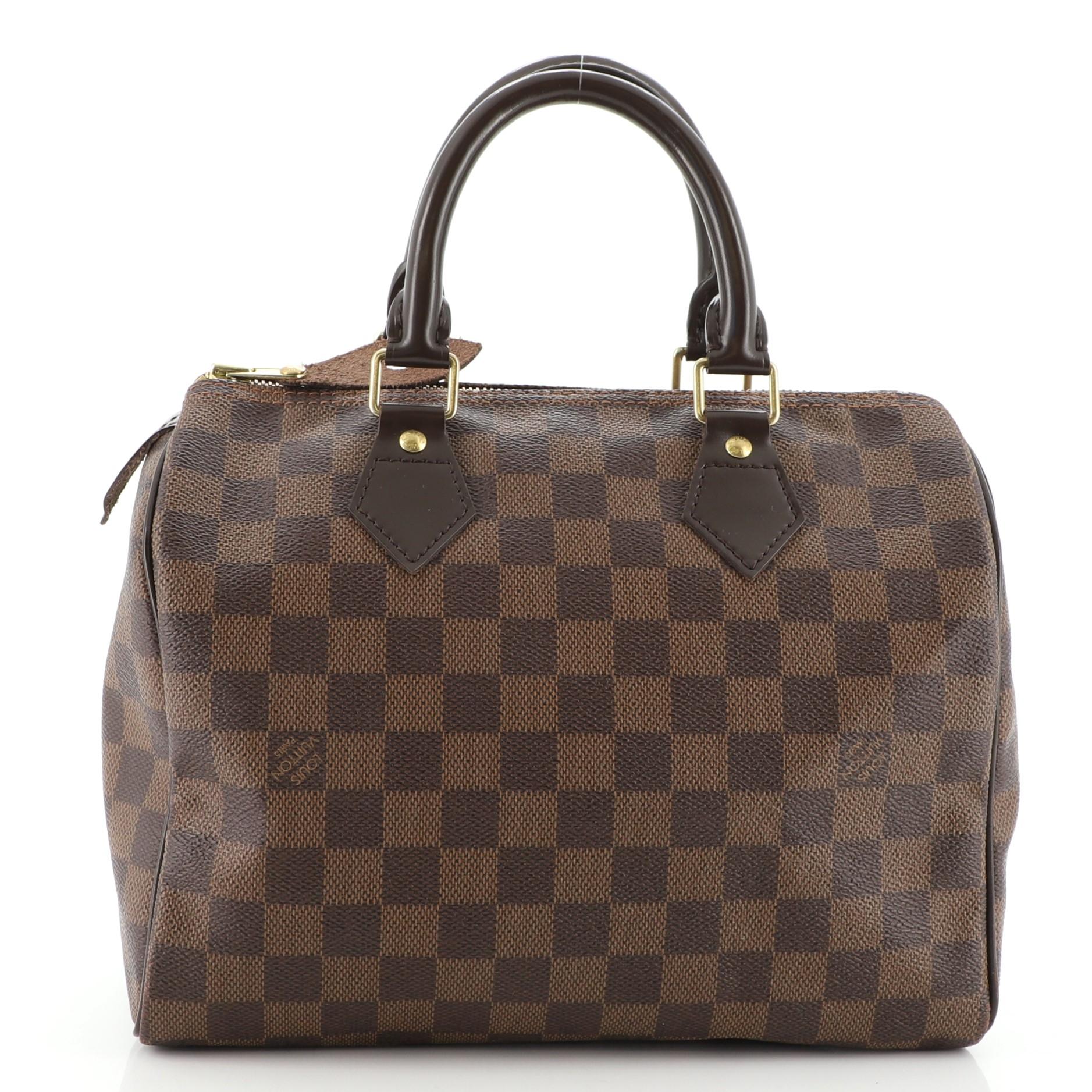 Louis Vuitton Speedy Handbag Damier 25 In Good Condition In NY, NY