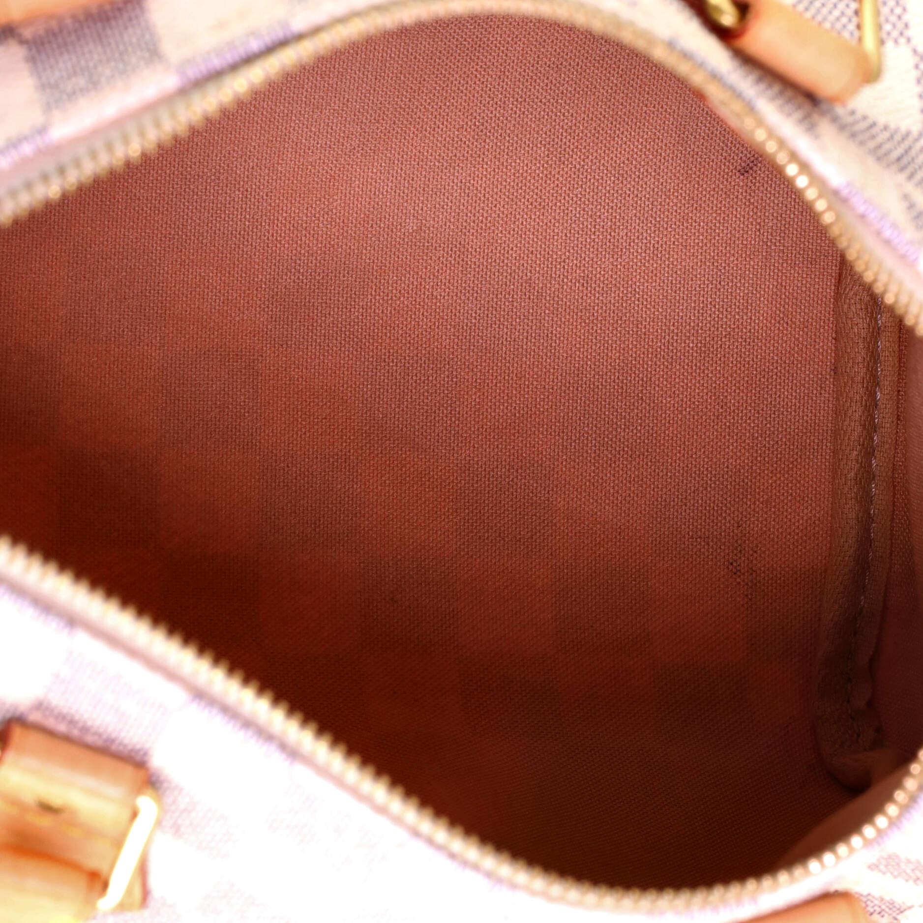 Beige Louis Vuitton Speedy Handbag Damier 25