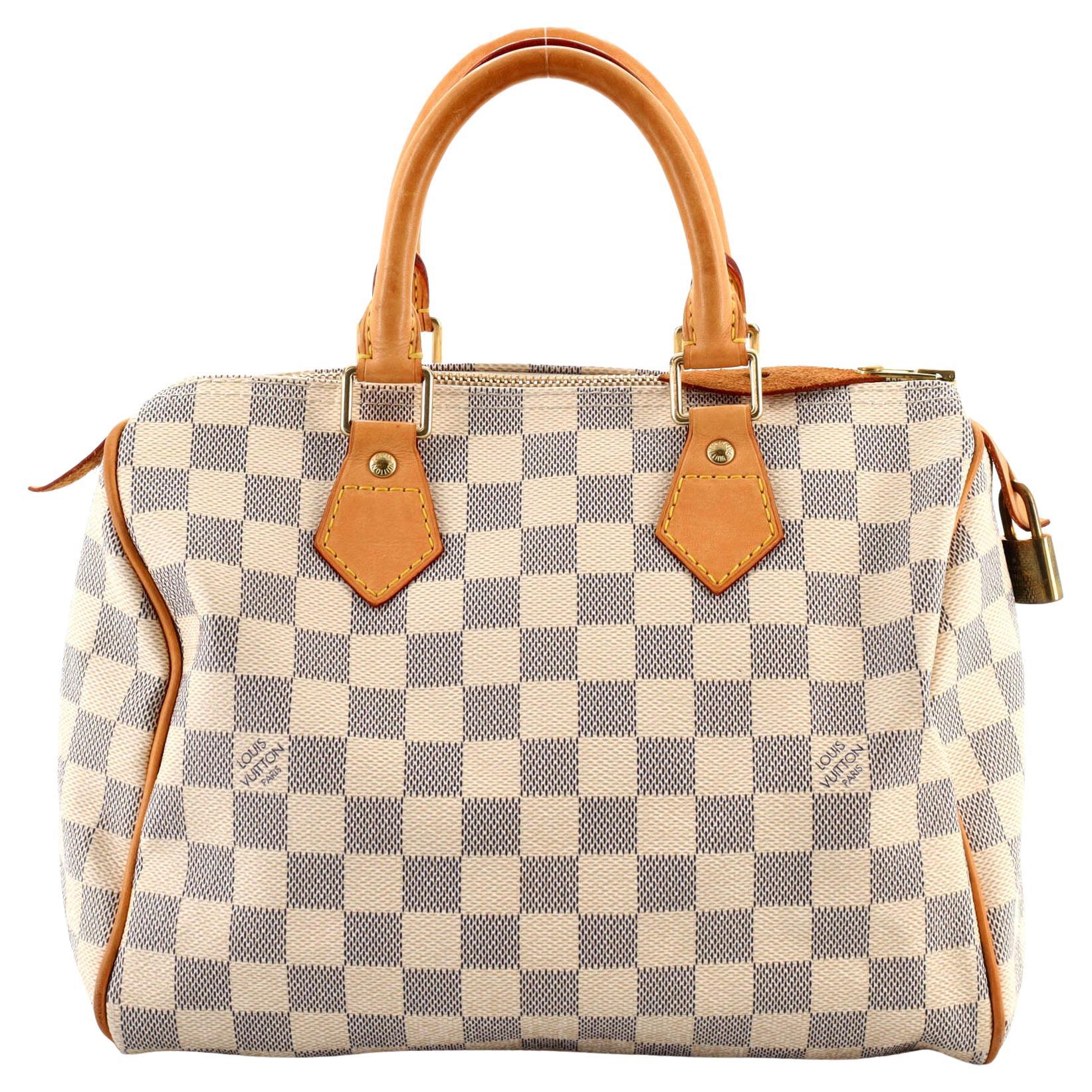 AUTHENTIC LOUIS VUITTON Speedy 25 BANDOULIERE Damier Azur eccellente con  Cinturino EUR 528,96 - PicClick IT