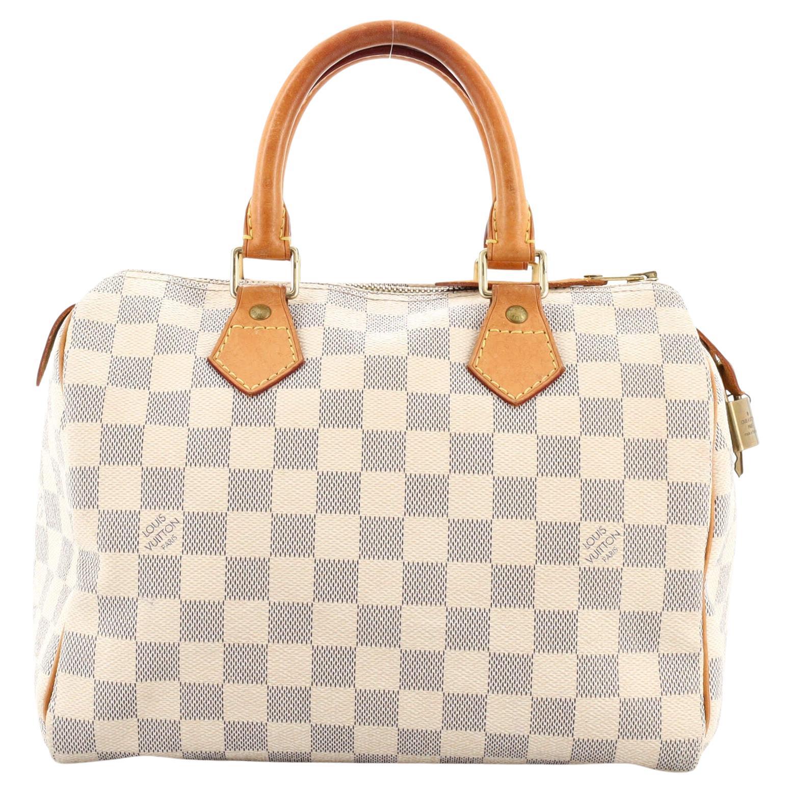 Louis Vuitton Damier Azur Speedy 25 - Brown Handle Bags, Handbags