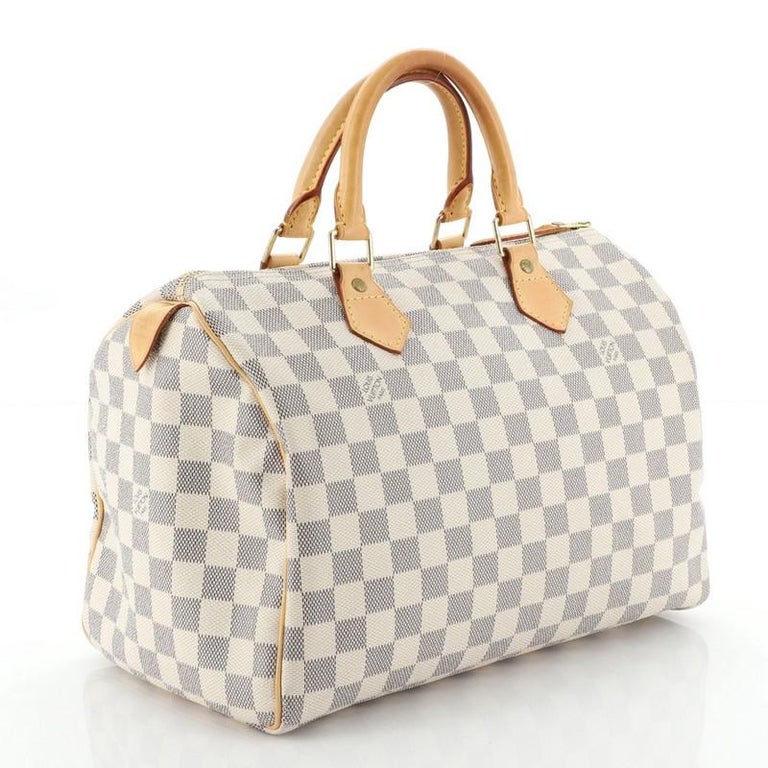 Louis Vuitton Speedy Handbag Damier 30 at 1stDibs  sp1037 lv, louis  vuitton speedy 30, louis vuitton white checkered purse
