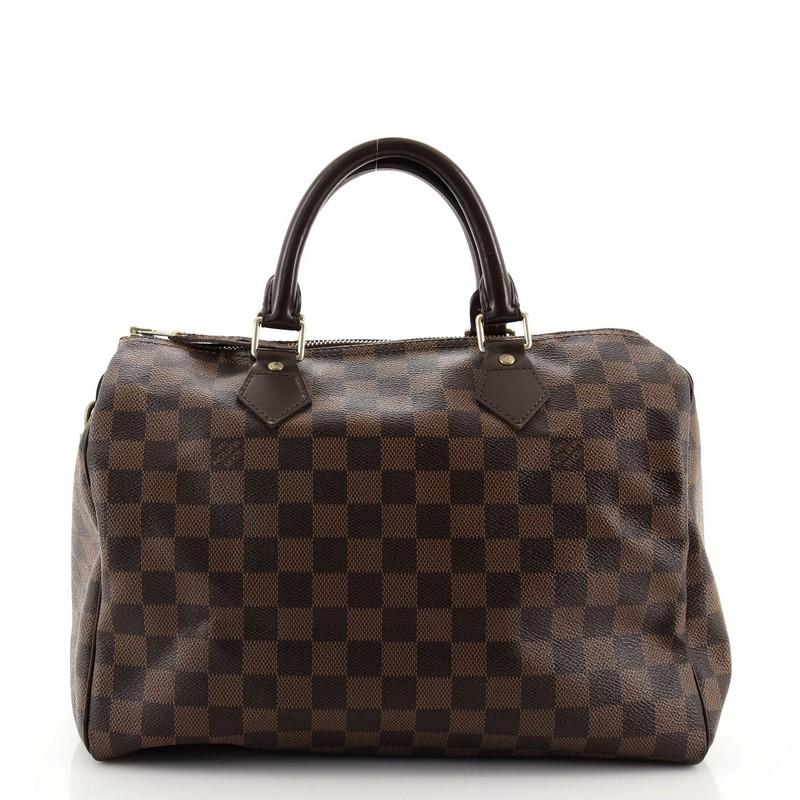 Black Louis Vuitton Speedy Handbag Damier 30