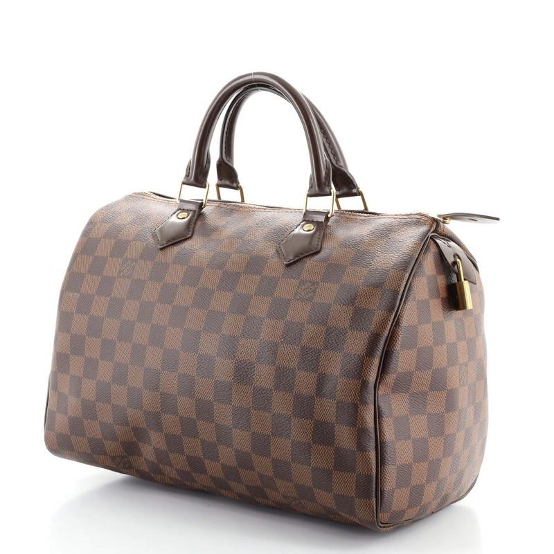 Black Louis Vuitton Speedy Handbag Damier 30