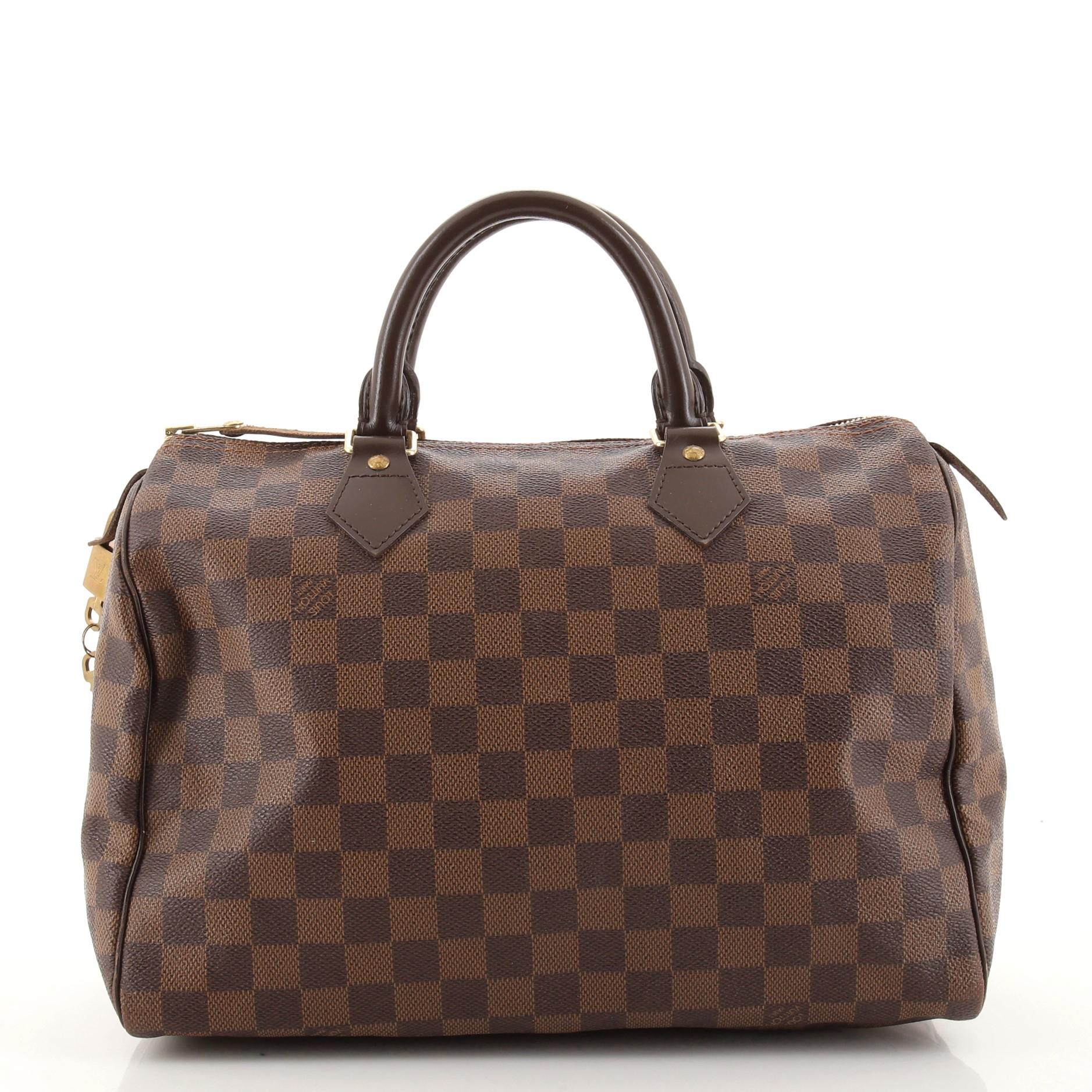 Black Louis Vuitton Speedy Handbag Damier 30