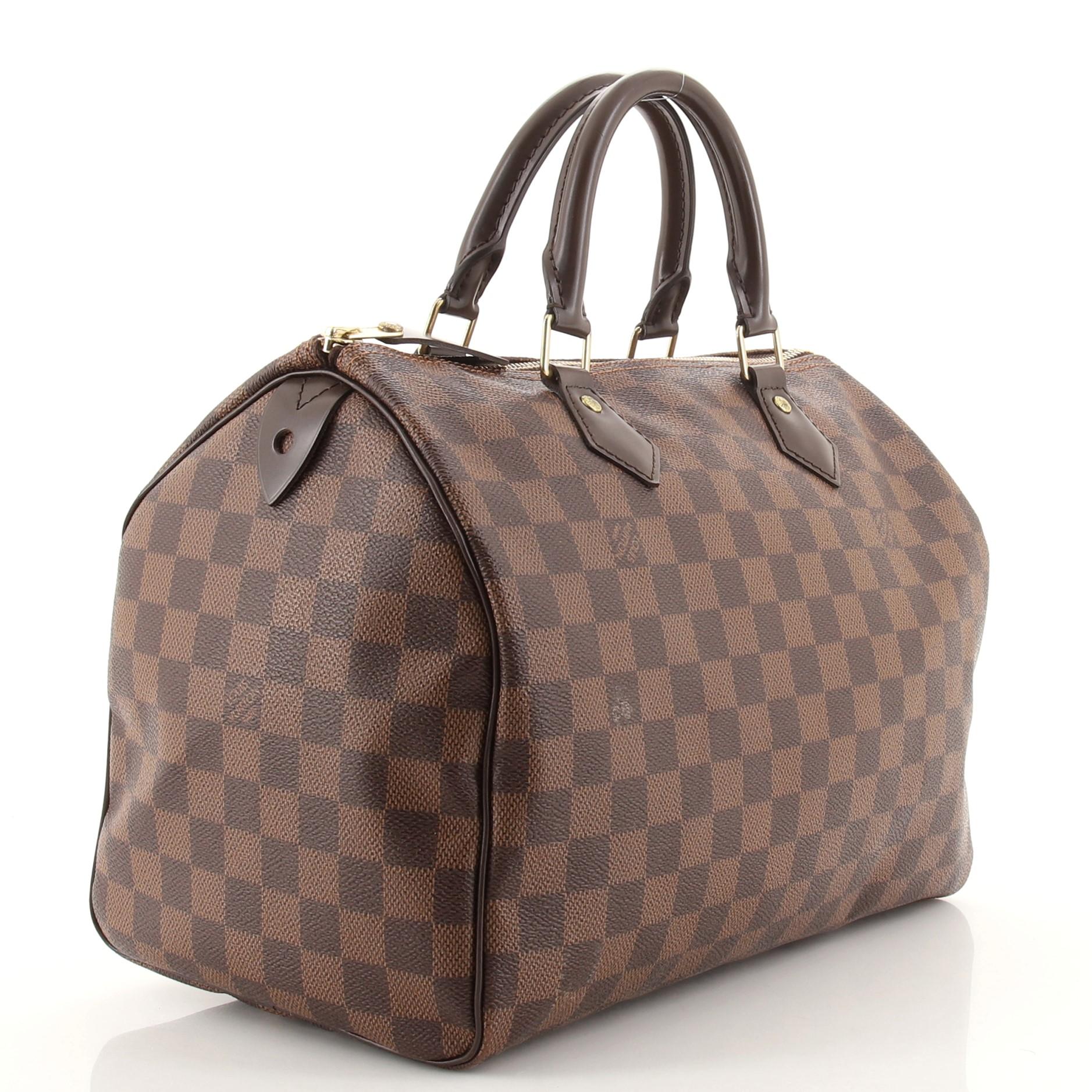 Black Louis Vuitton Speedy Handbag Damier 30