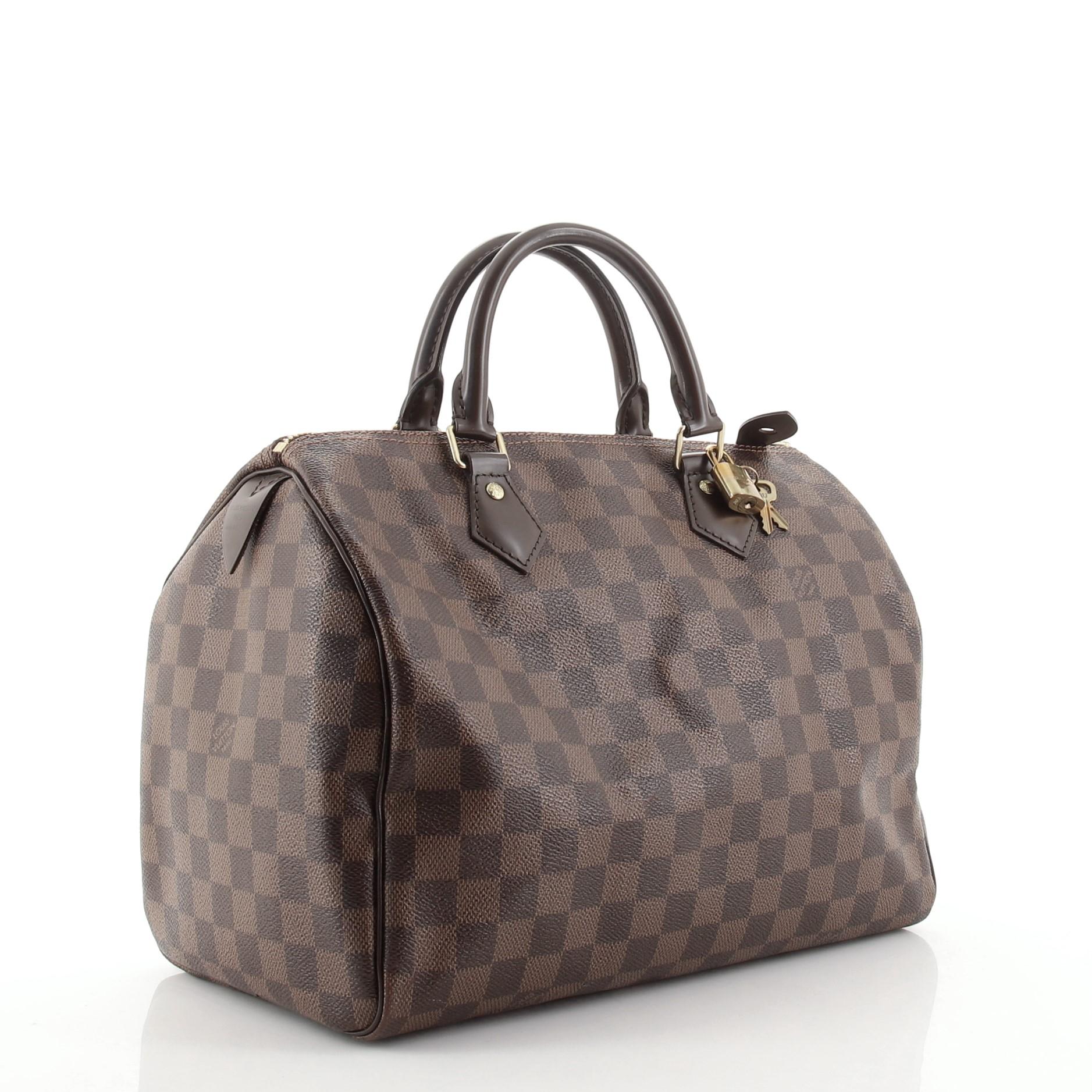 Black Louis Vuitton Speedy Handbag Damier 30