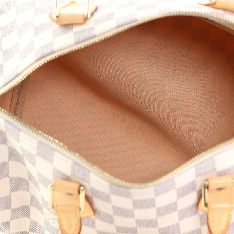 Beige Louis Vuitton Speedy Handbag Damier 30 