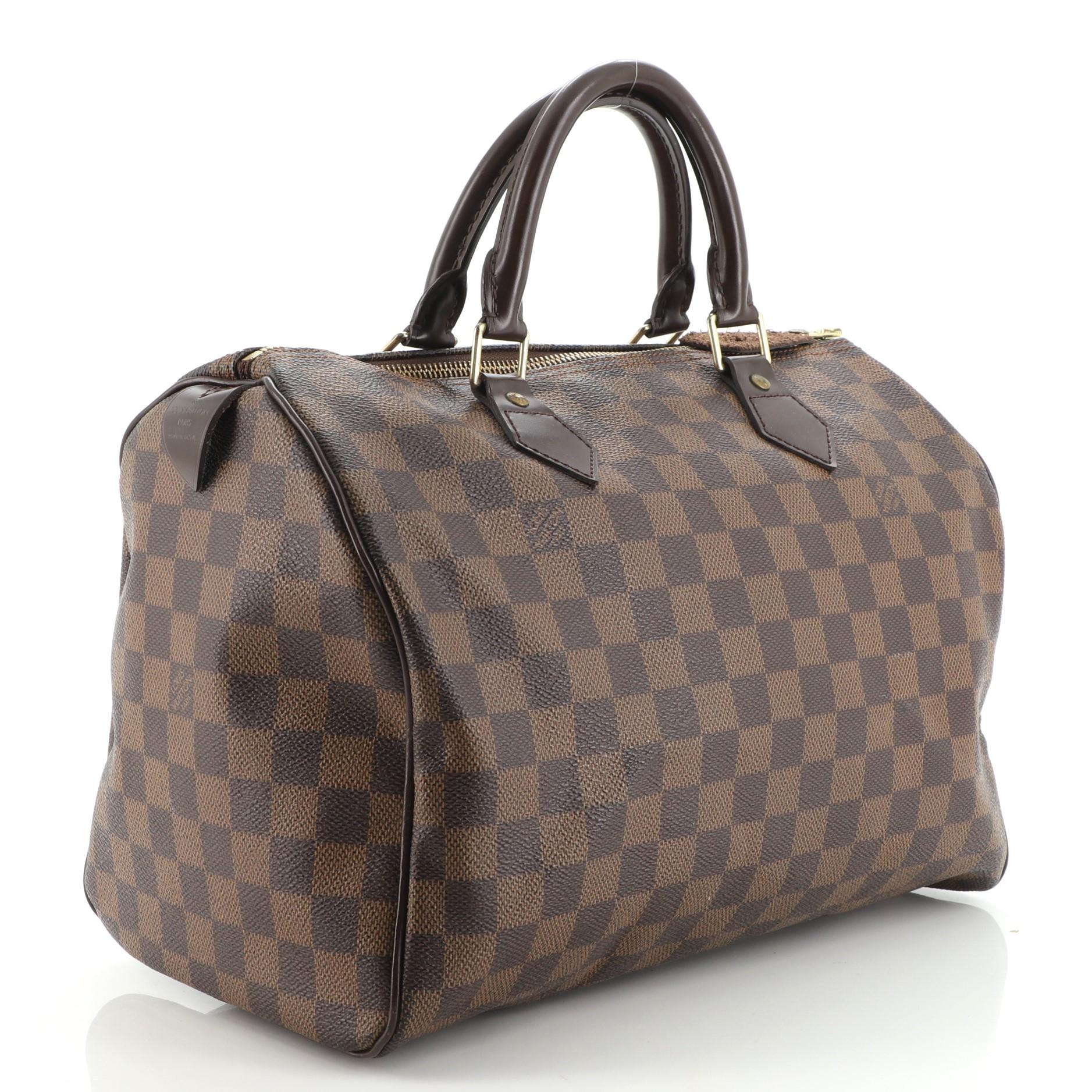 Black Louis Vuitton Speedy Handbag Damier 35