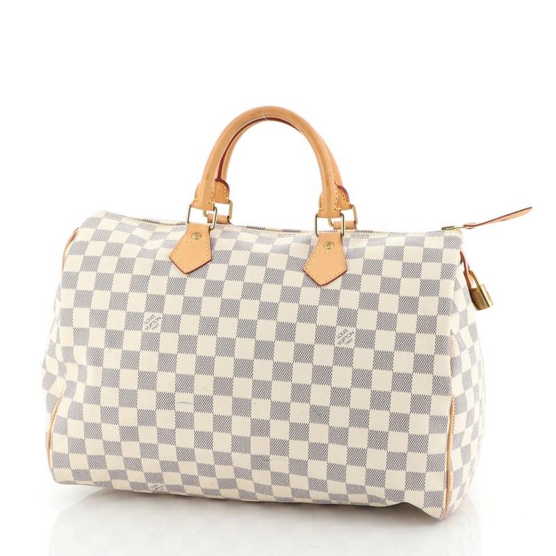 Louis Vuitton Speedy Handbag Damier 35  In Good Condition In NY, NY
