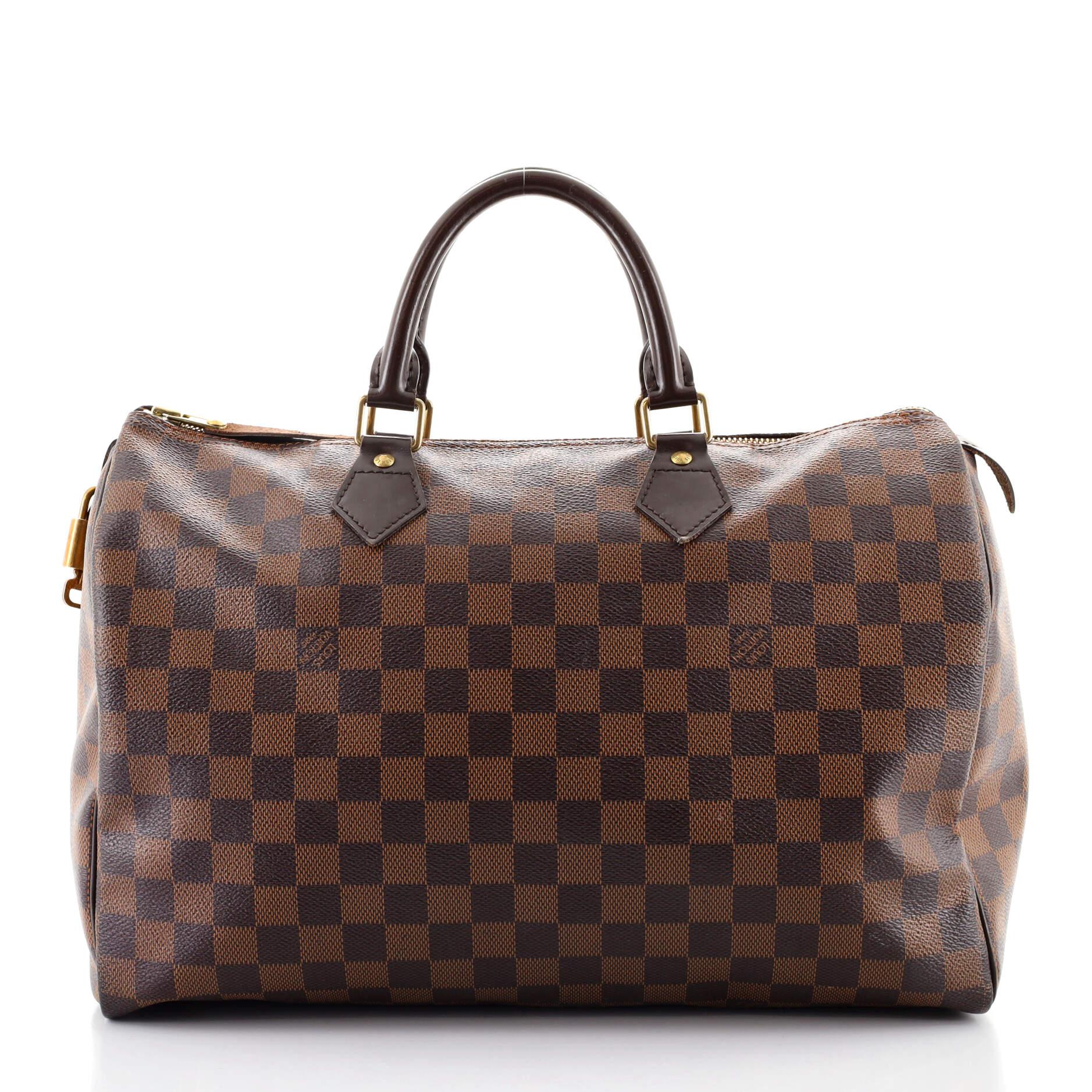 Louis Vuitton Speedy Handbag Damier 35 In Good Condition In NY, NY
