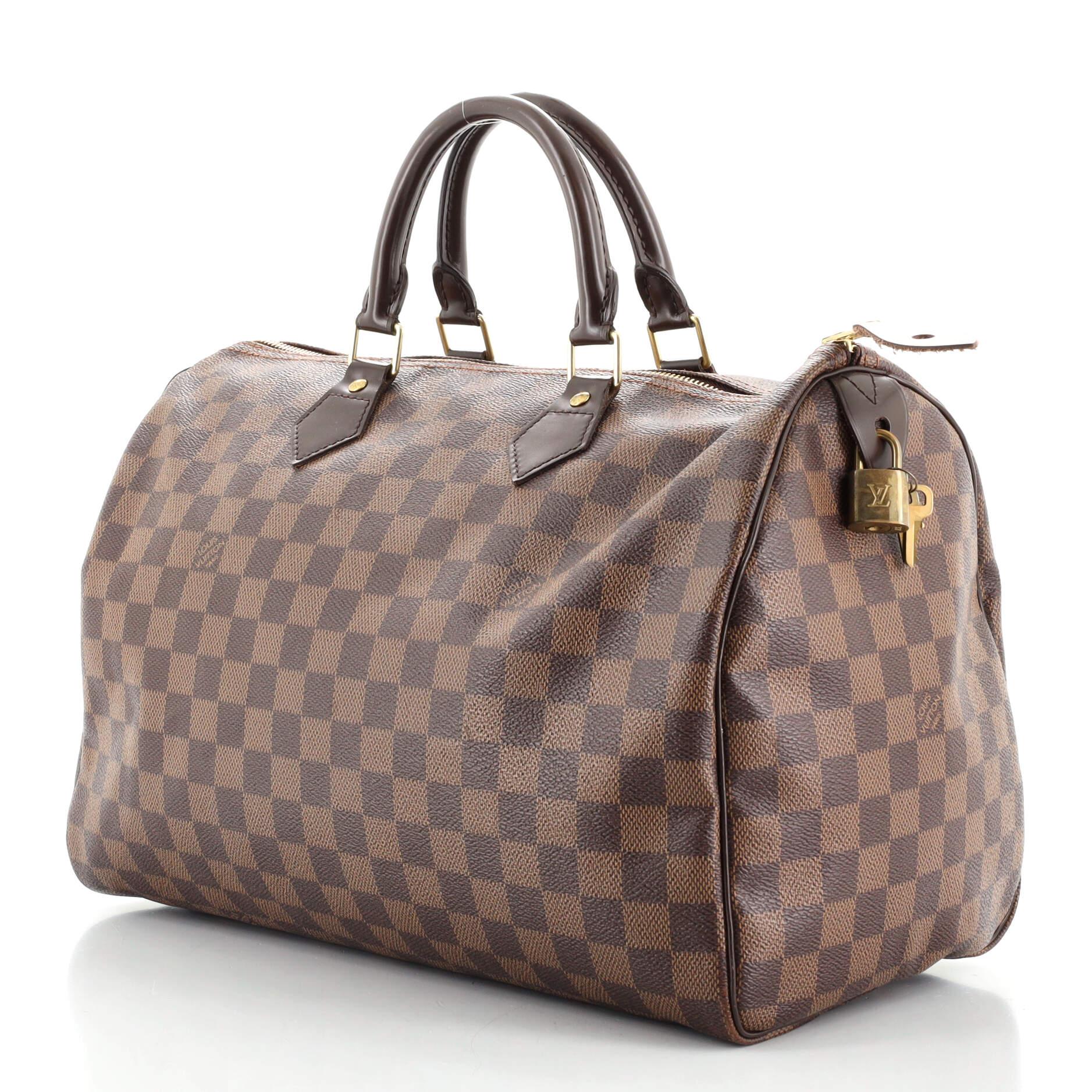 Louis Vuitton Speedy Handbag Damier 35 In Good Condition In NY, NY