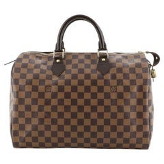 Used Louis Vuitton Speedy Handbag Damier 35 