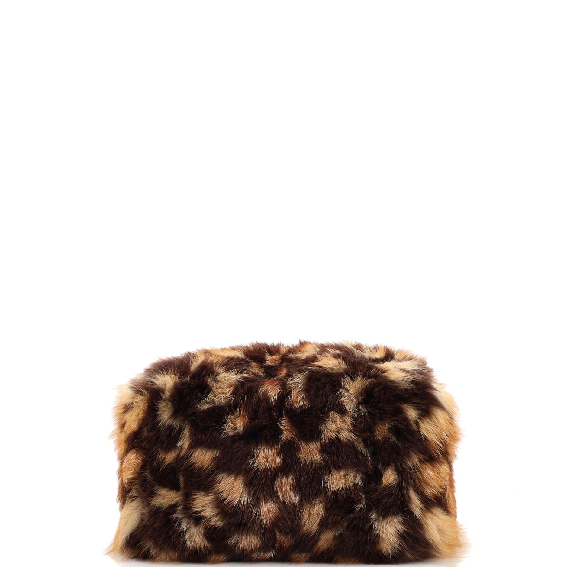 Women's or Men's Louis Vuitton Speedy Handbag Damier Fur 30 For Sale