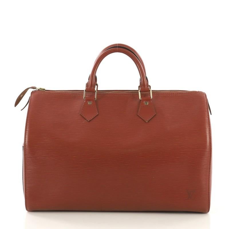 Louis Vuitton Speedy Handbag Epi Leather 35 In Good Condition In NY, NY