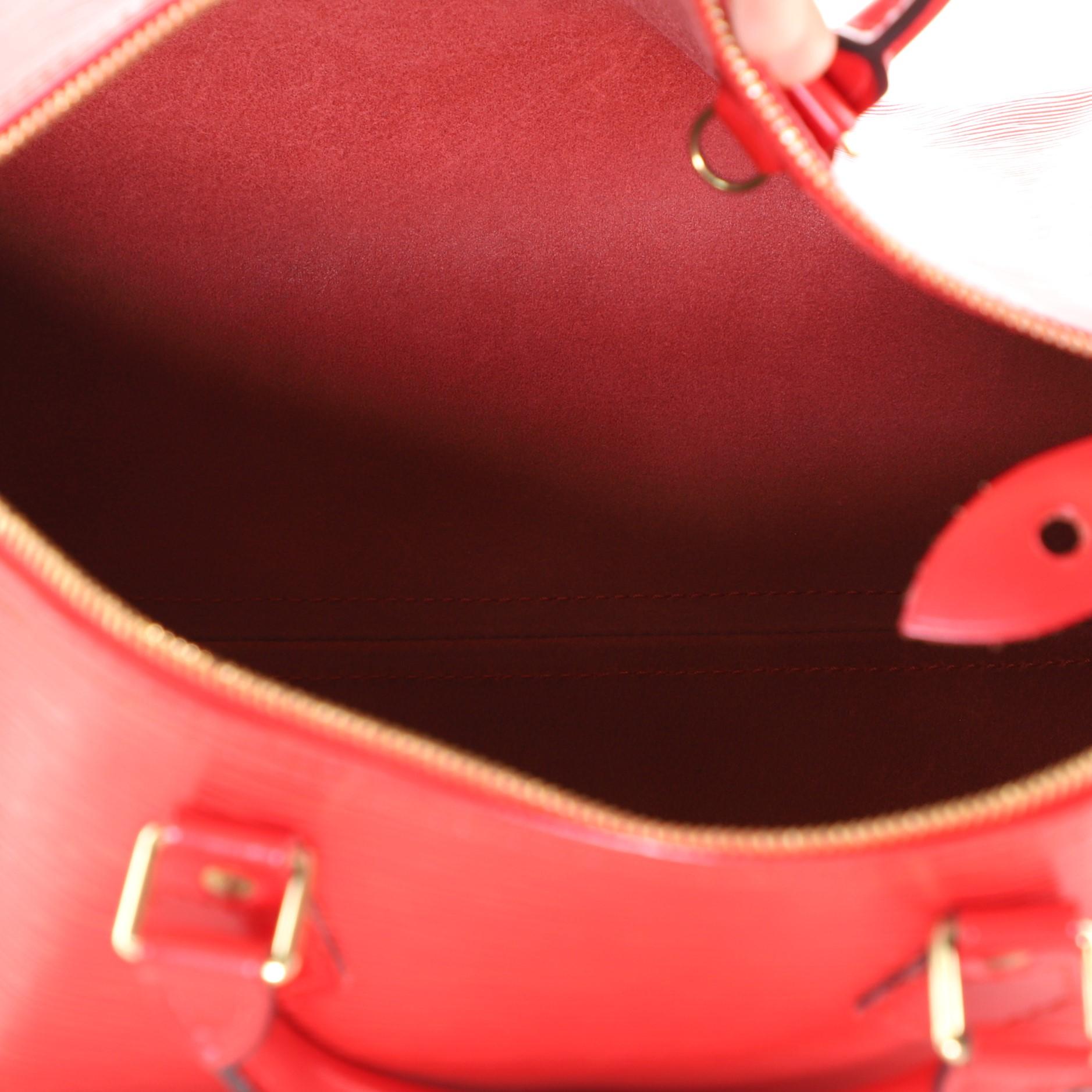 Red Louis Vuitton Speedy Handbag Epi Leather 35