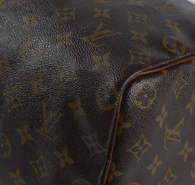 LOUIS VUITTON Speedy Handbag in Brown Canvas For Sale 6
