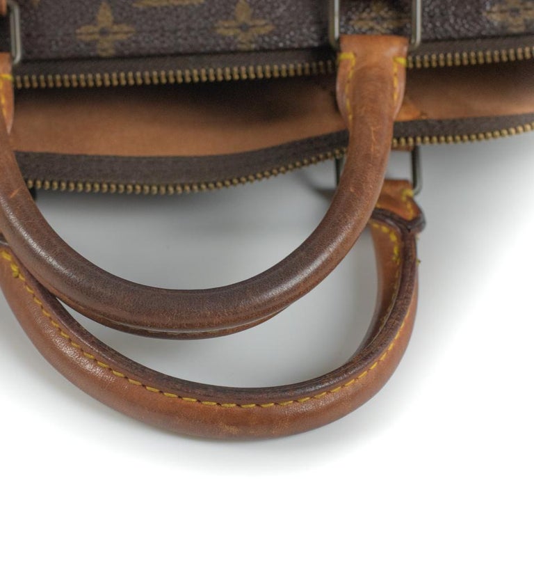 LOUIS VUITTON Speedy Handbag in Brown Canvas For Sale 7