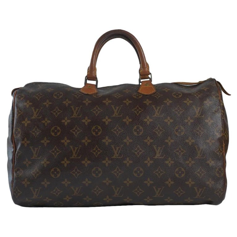 LOUIS VUITTON Speedy Handbag in Brown Canvas For Sale