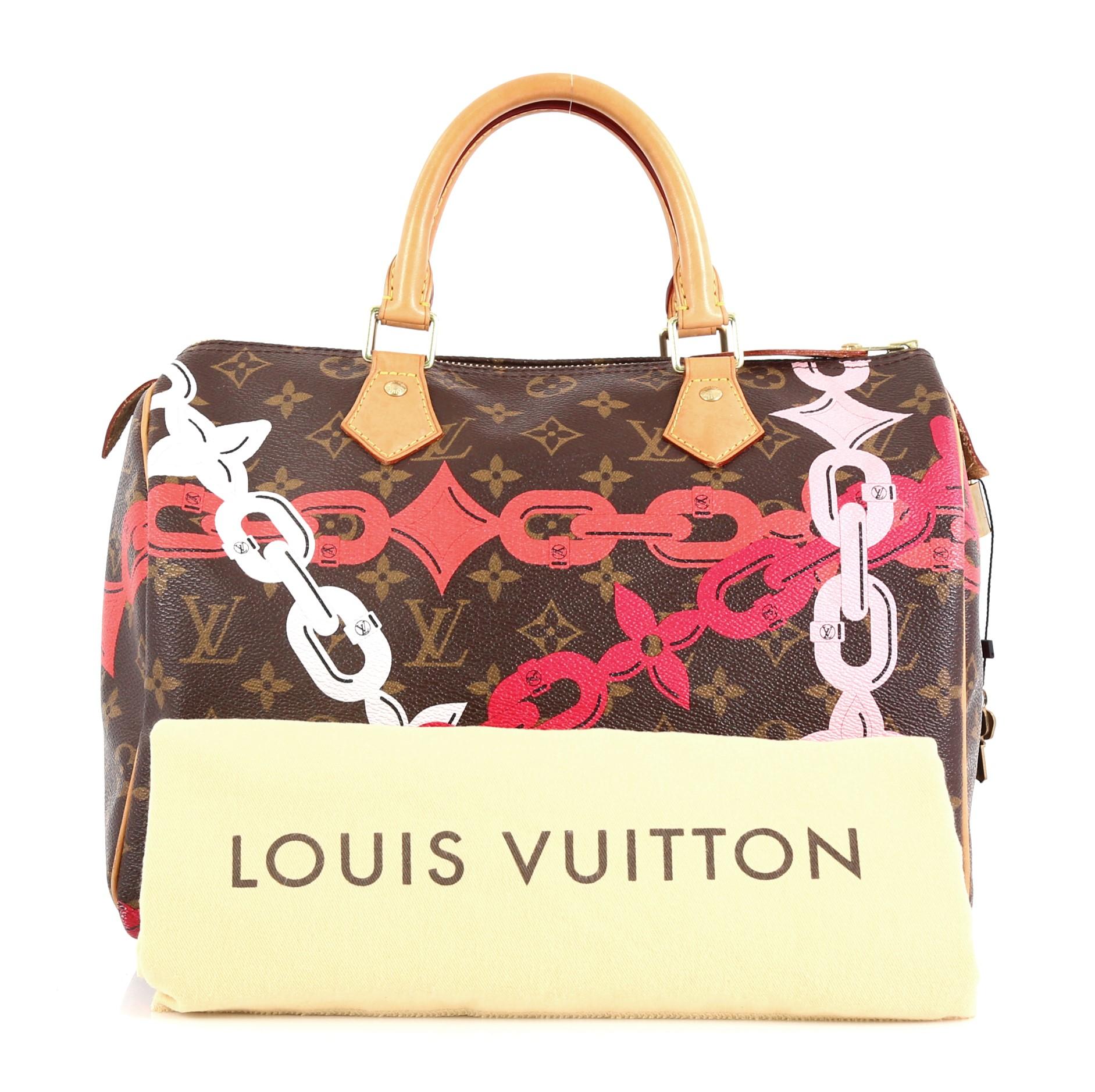 Louis Vuitton Speedy Handbag Limited Edition Bay Monogram Canvas 30 2