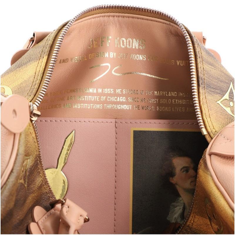 Louis Vuitton Speedy Handbag Limited Edition Jeff Koons Fragonard Print C 5