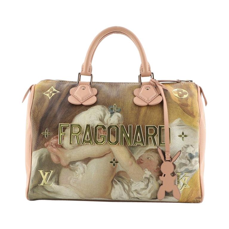 Louis Vuitton Speedy Handbag Limited Edition Jeff Koons Fragonard Print C