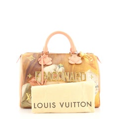 Sac à main Louis Vuitton Speedy en toile imprimée Fragonard en édition limitée Jeff Koons
