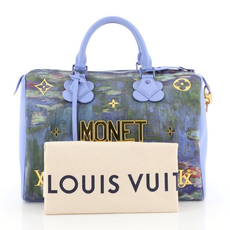 Louis Vuitton Speedy Handbag Limited Edition Jeff Koons Monet Print Canvas 30 at 1stDibs louis vuitton monet bag lv monet bag louis vuitton painting bags