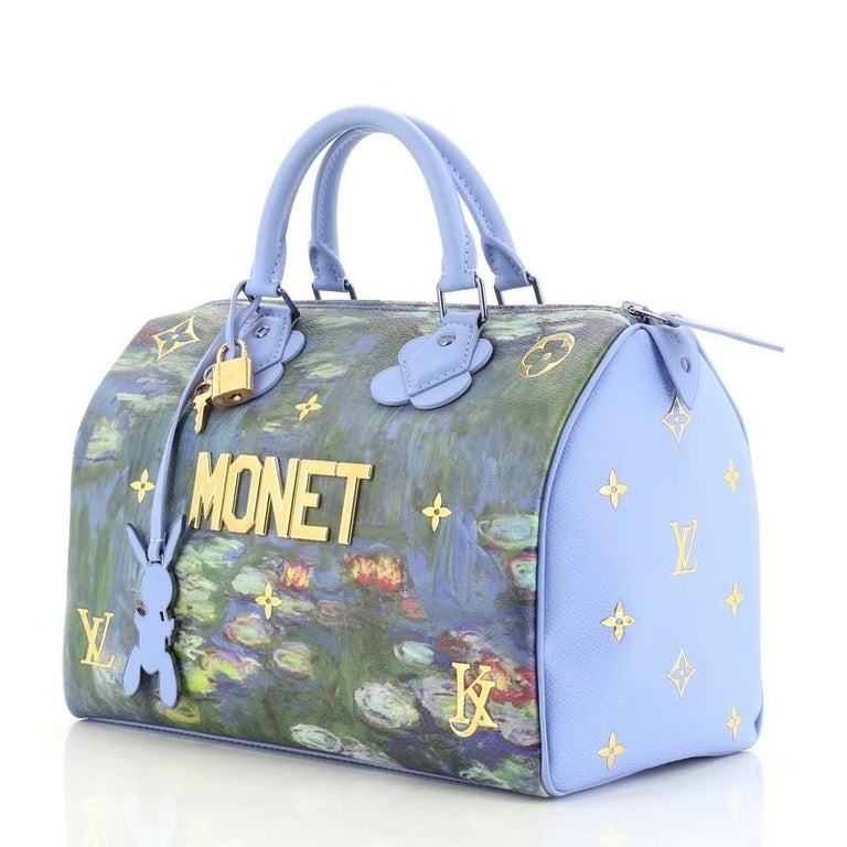 Sold at Auction: Louis Vuitton, Louis Vuitton Monet Pochette Clutch Masters  Collection Jeff Koons Blue LV Bag