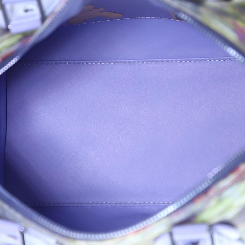 Gray Louis Vuitton Speedy Handbag Limited Edition Jeff Koons Monet Print Canvas 30