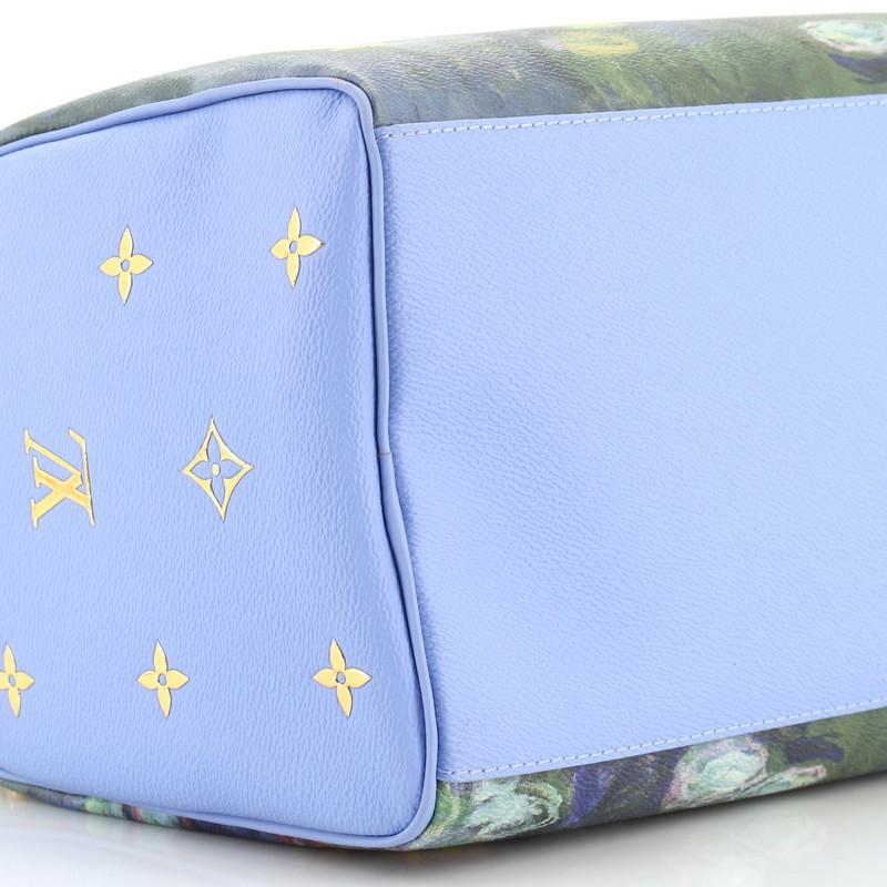 Louis Vuitton Speedy Handbag Limited Edition Jeff Koons Monet Print Canvas 30 In Good Condition In NY, NY