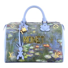 Louis Vuitton Speedy Handbag Limited Edition Jeff Koons Monet Print Canvas 30 