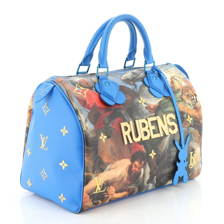 Louis Vuitton Speedy Handbag Limited Edition Jeff Koons Rubens Print Canvas 30 at 1stdibs