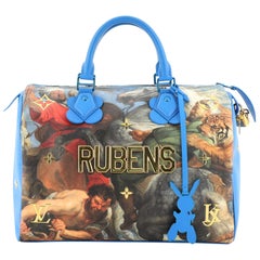 Louis Vuitton Speedy Handbag Limited Edition Jeff Koons Rubens Print Canvas 30