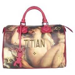 Louis Vuitton Speedy Handbag Limited Edition Jeff Koons Titian Print Canvas 30