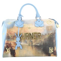 Louis Vuitton Speedy Handbag Limited Edition Jeff Koons Turner Print Canvas 30