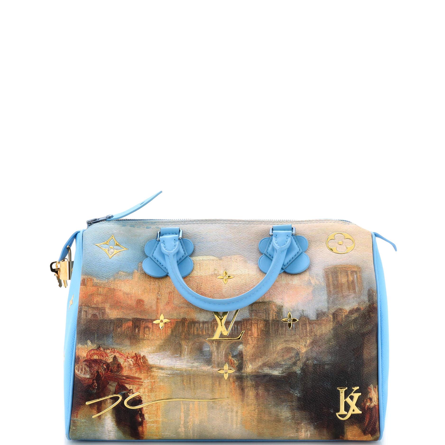 Women's or Men's Louis Vuitton Speedy Handbag Limited Edition Jeff Koons Van Gogh Print Canvas 30