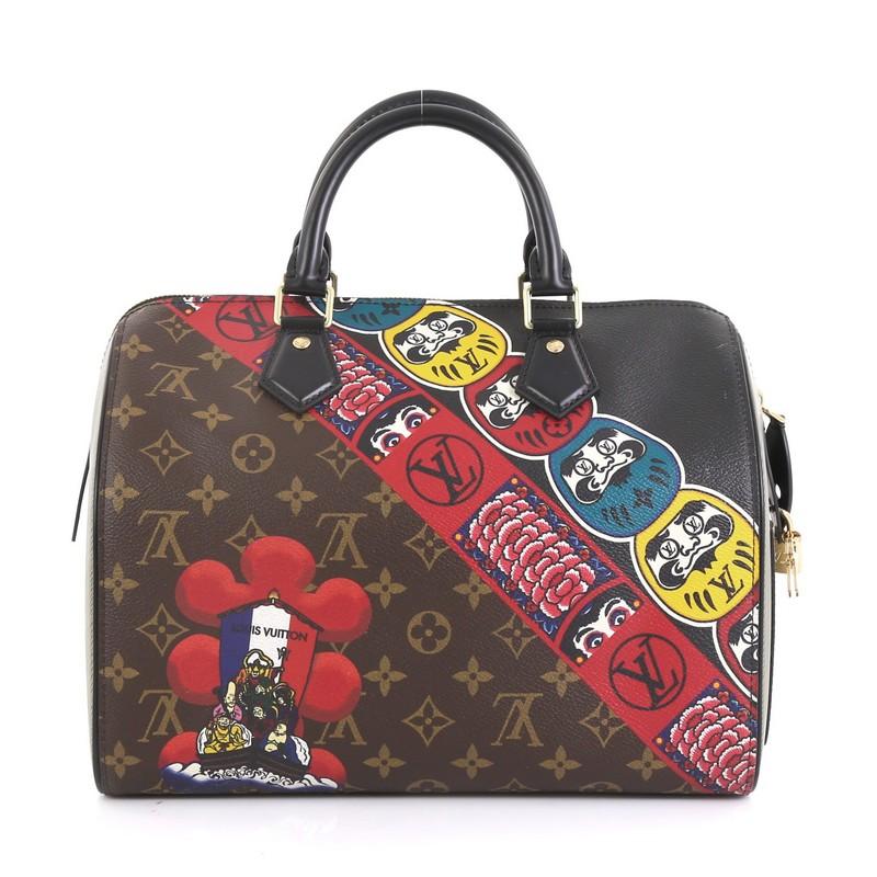 Louis Vuitton Speedy Handbag Limited Edition Kabuki Monogram Canvas 30 In Good Condition In NY, NY
