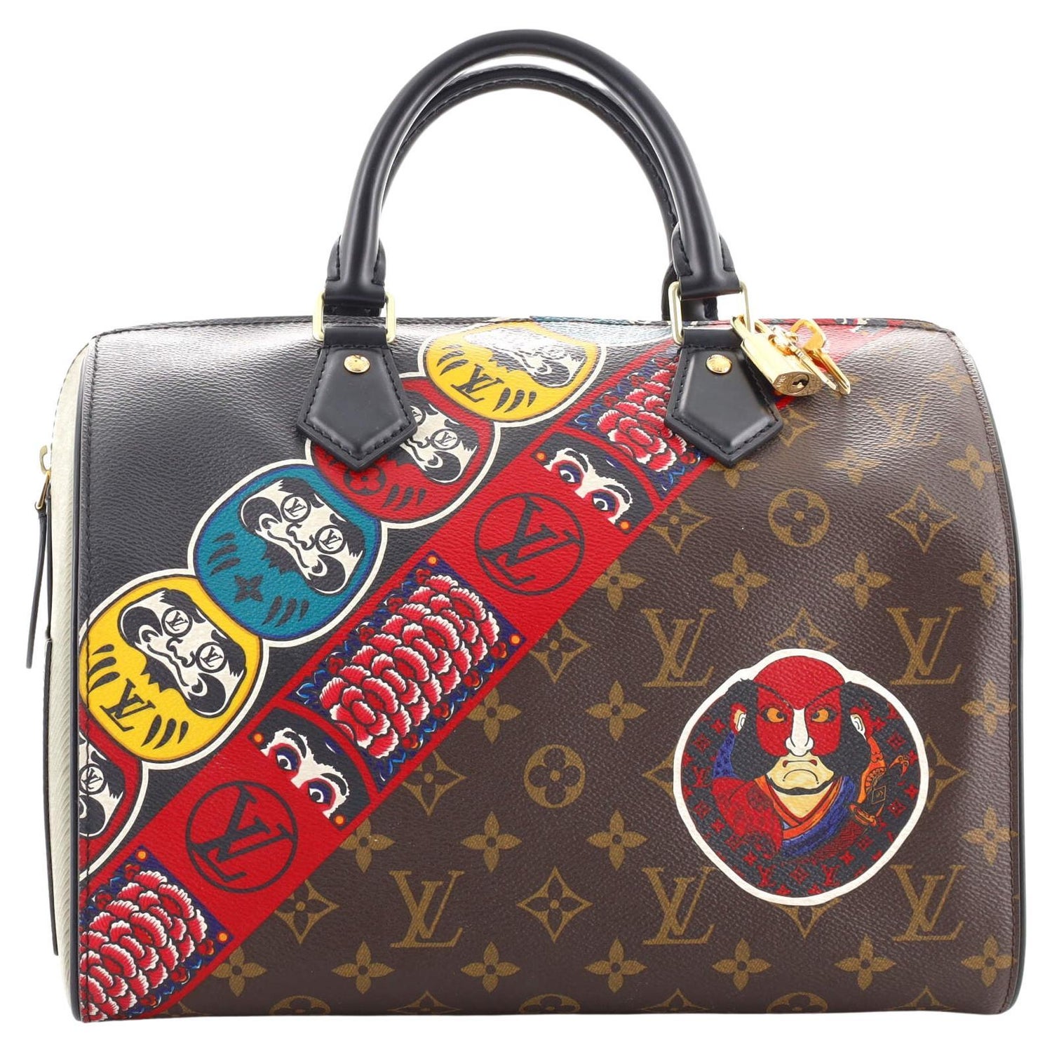 Louis Vuitton Womens Speedy Kabuki Handbag