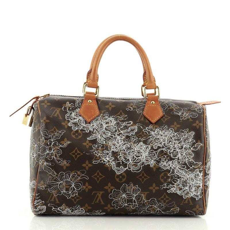 Louis Vuitton Speedy Handbag Limited Edition Monogram Dentelle 30 at ...