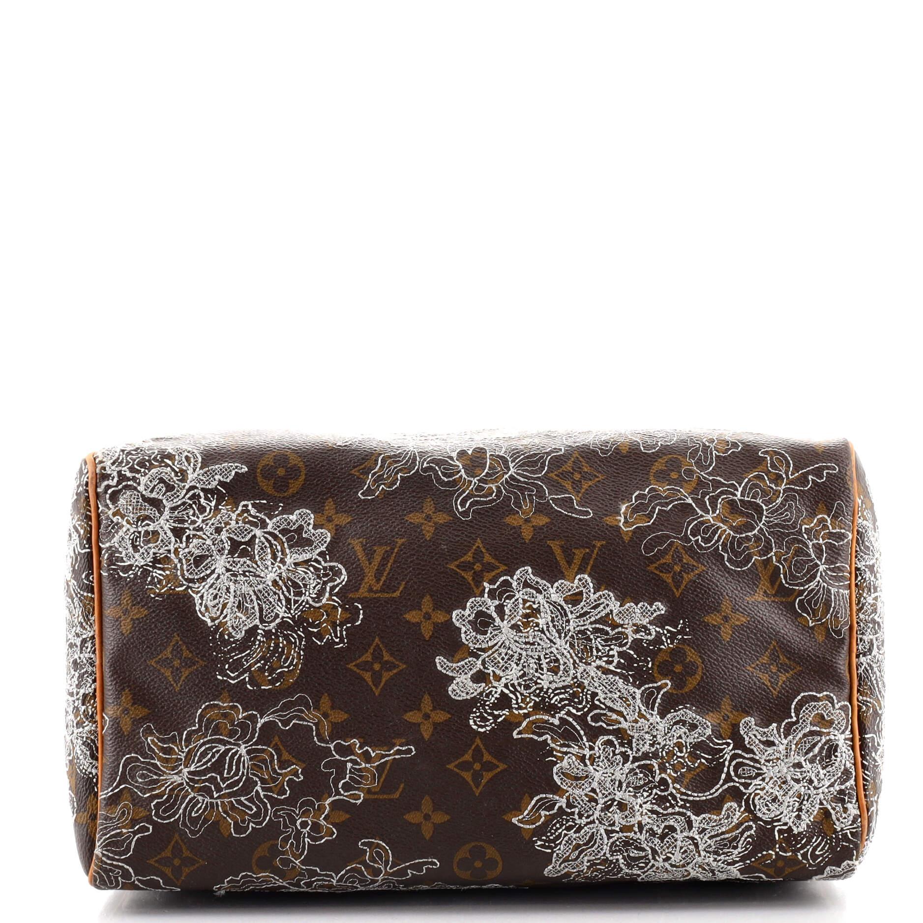 Femenino o masculino Bolso Louis Vuitton Speedy Edición Limitada Monograma Dentelle 30
