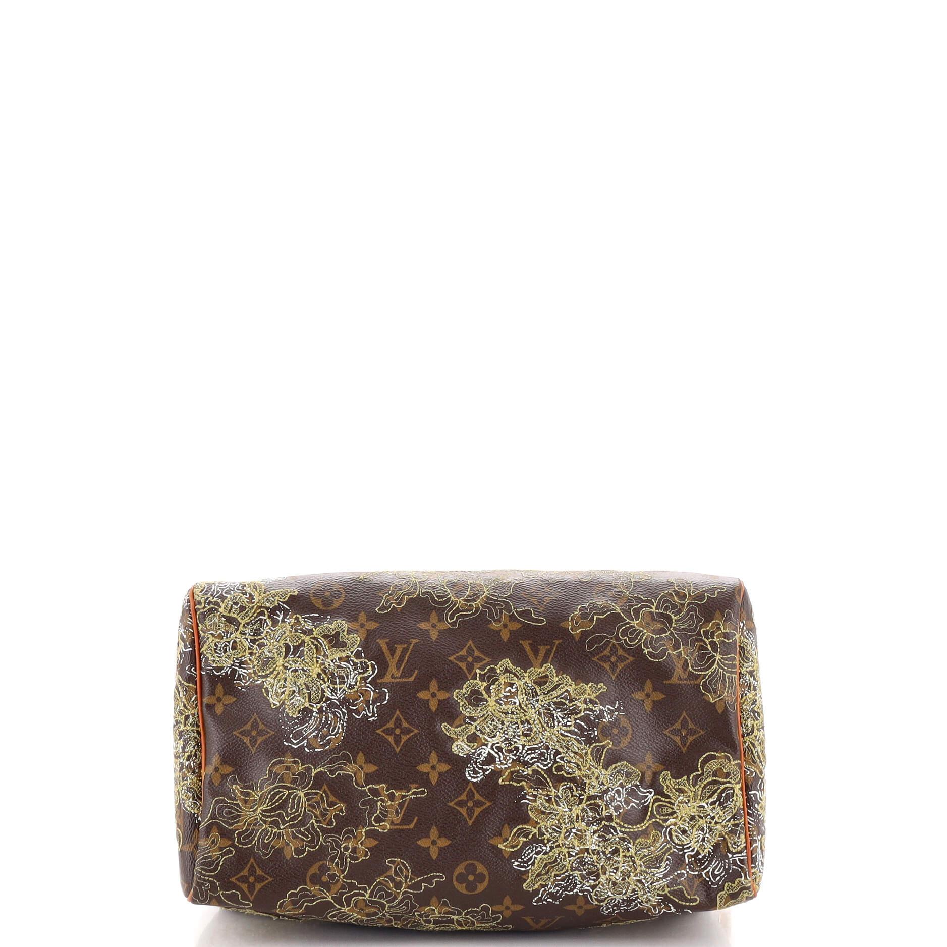 Louis Vuitton Speedy Handbag Limited Edition Monogram Dentelle 30 1